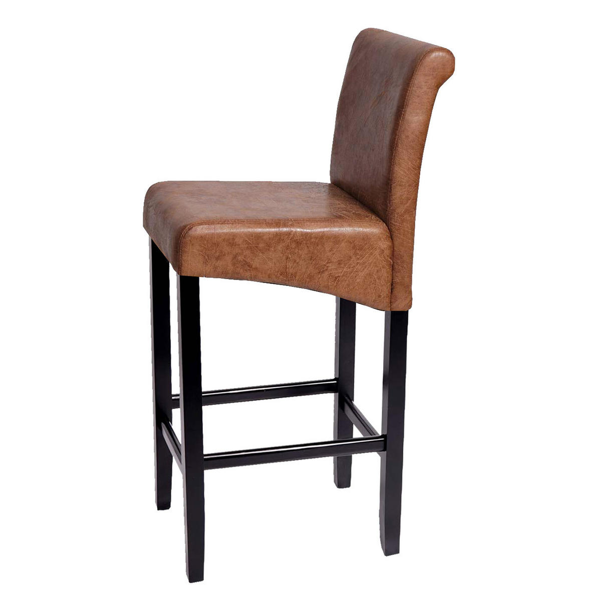 BARHOCKER Walnuss Dekor - Walnussfarben, Textil (39/105/53cm) - MCW