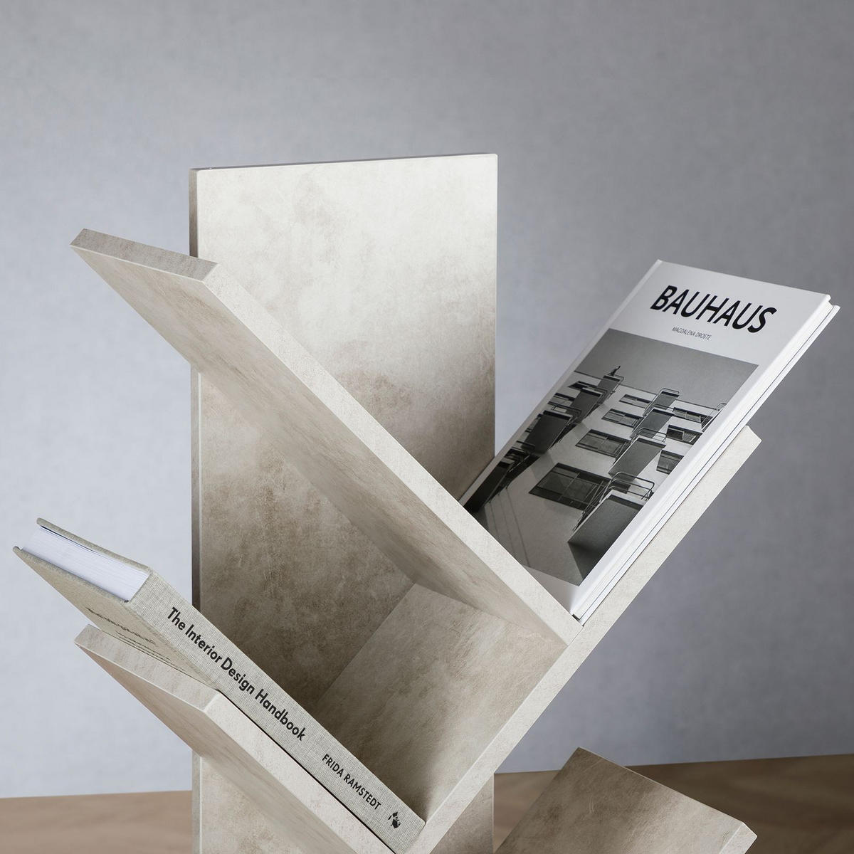 BÜCHERREGAL JULES - Grau, Holzwerkstoff (48/116/23cm) - IDIMEX