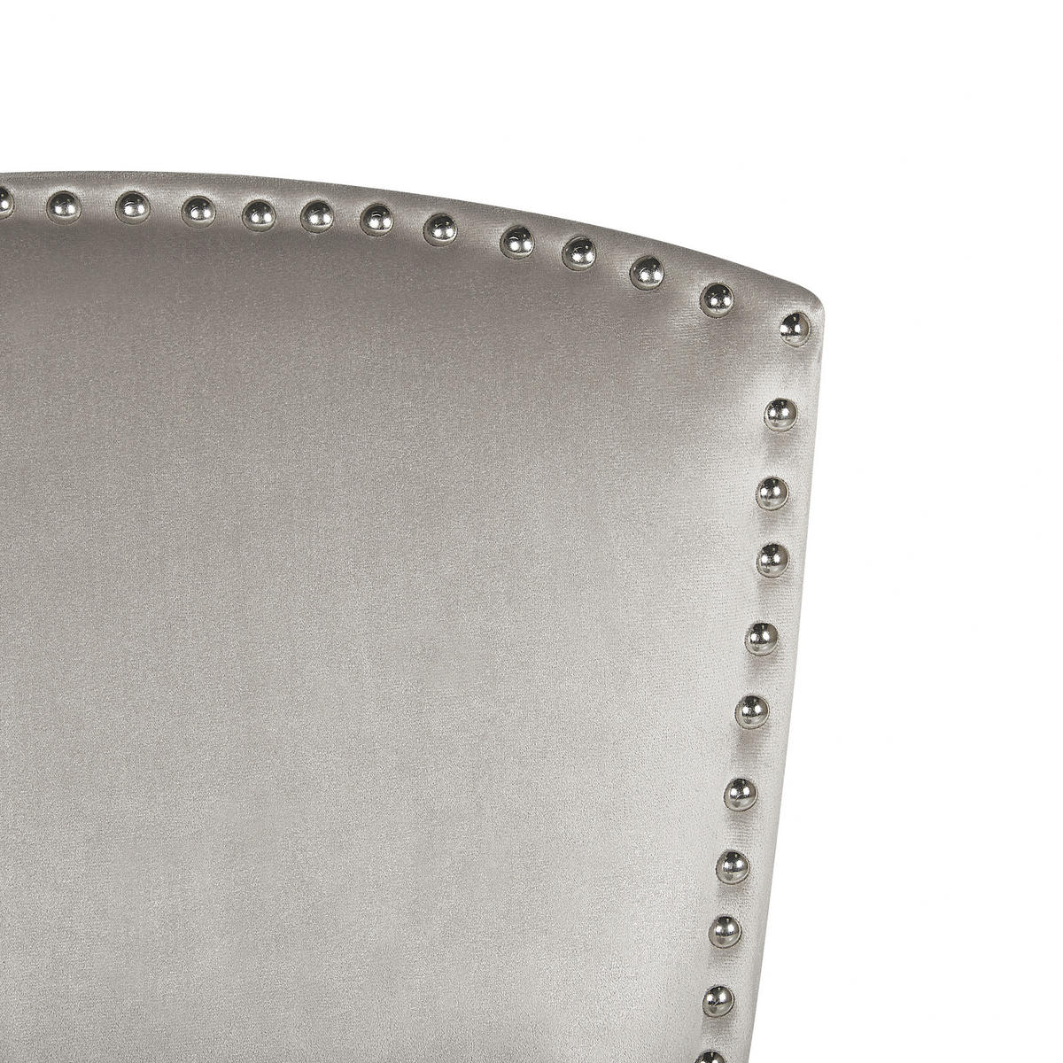 ESSZIMMERSTUHL 2er-Set Samtstoff Grau Piseco - Grau, Holz/Textil (48/97/62cm) - Beliani