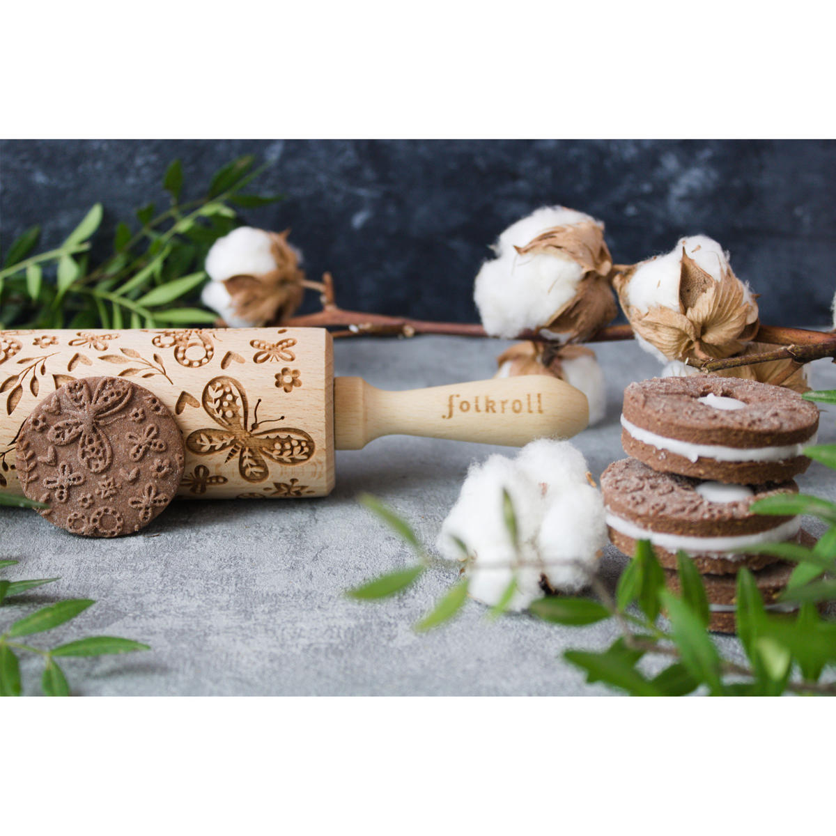 TEIGROLLE Schmetterlinge, junior, 23 cm, Buchenholz - Braun, Holz (23cm) - Folkroll