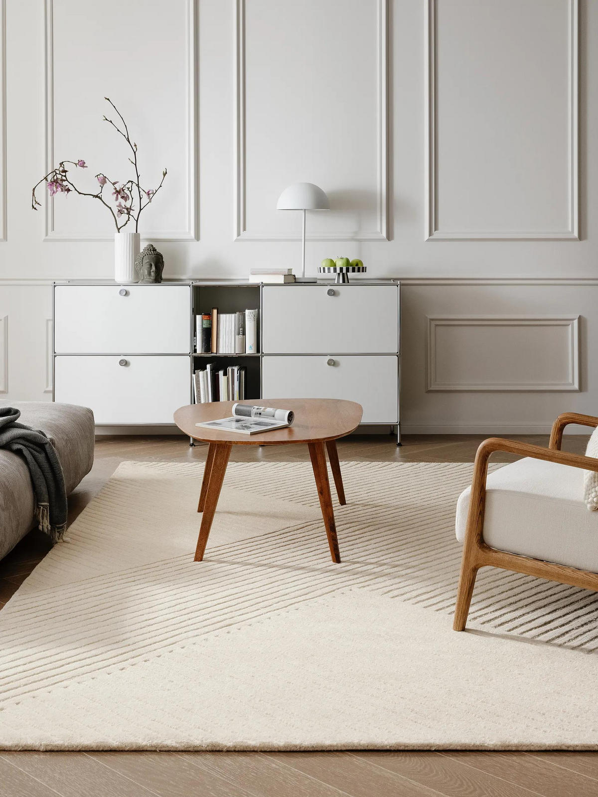 WOLLTEPPICH Yanis Ivory 200x300 cm - Creme, Textil (200/300cm) - benuta Pure