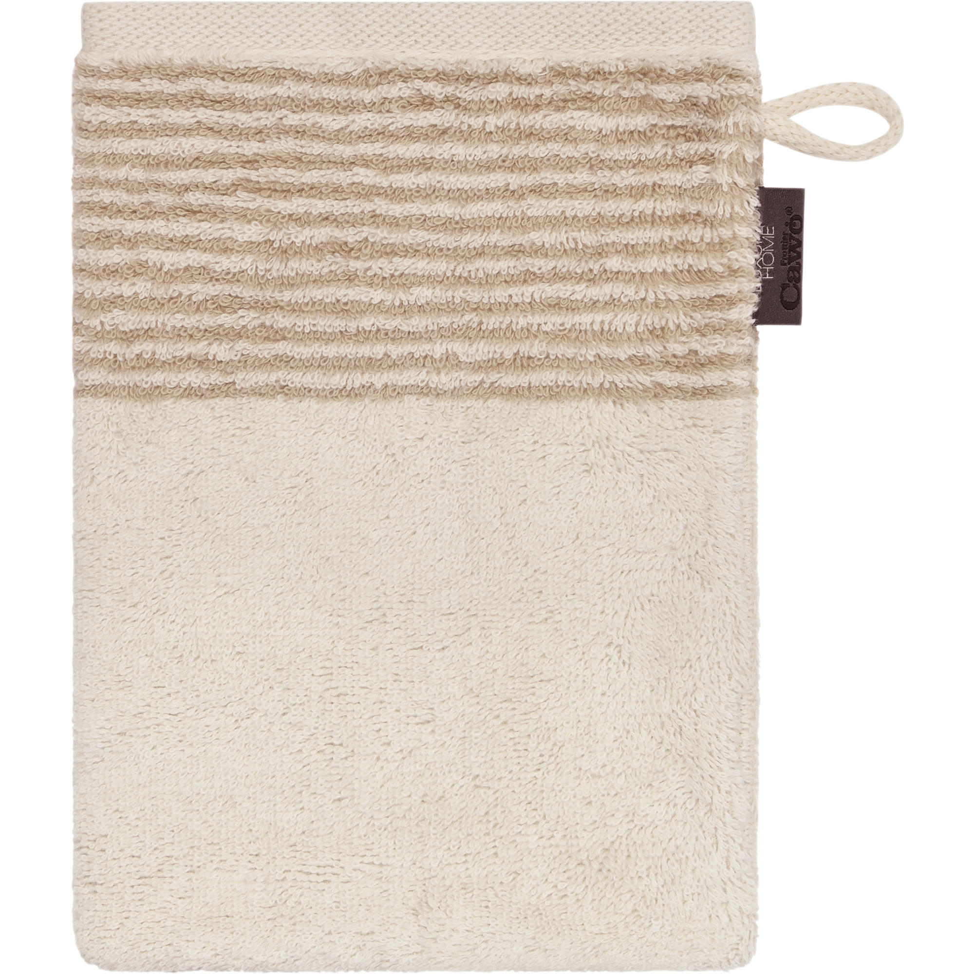 WASCHLAPPEN LUXURY HOME TWO-TONE 590 NATUR - 36 - Beige, Textil (16/22cm) - Cawoe