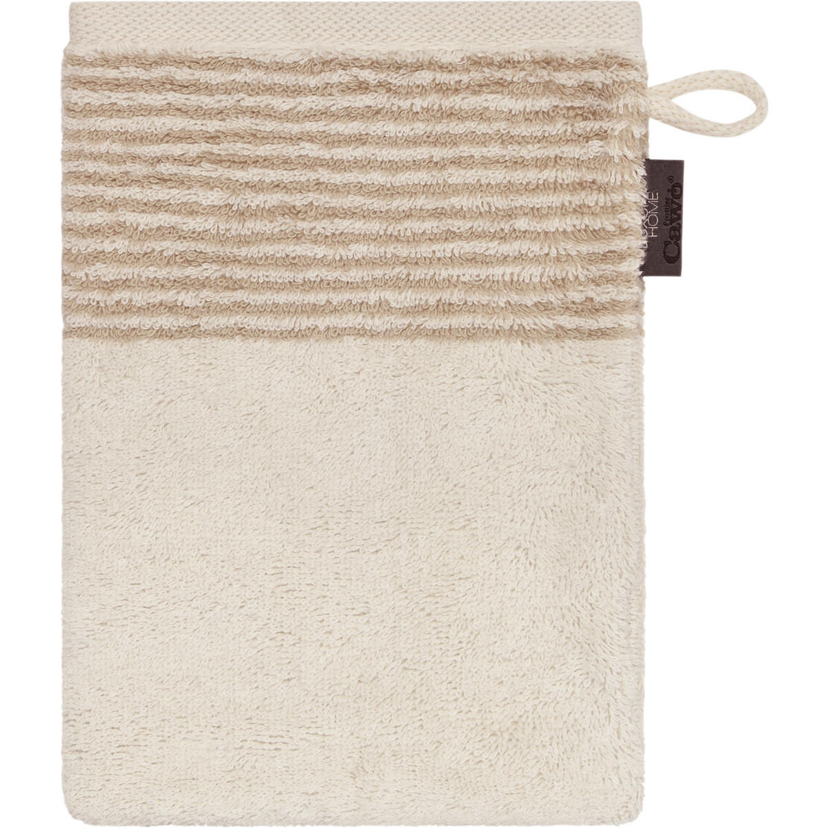 WASCHLAPPEN LUXURY HOME TWO-TONE 590 NATUR - 36 - Beige, Textil (16/22cm) - Cawoe