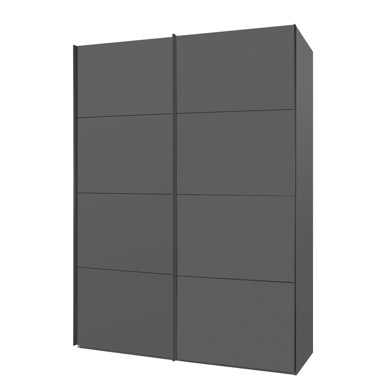 SCHWEBETÜRENSCHRANK - Graphitfarben, Holzwerkstoff (181/222/69cm) - home24