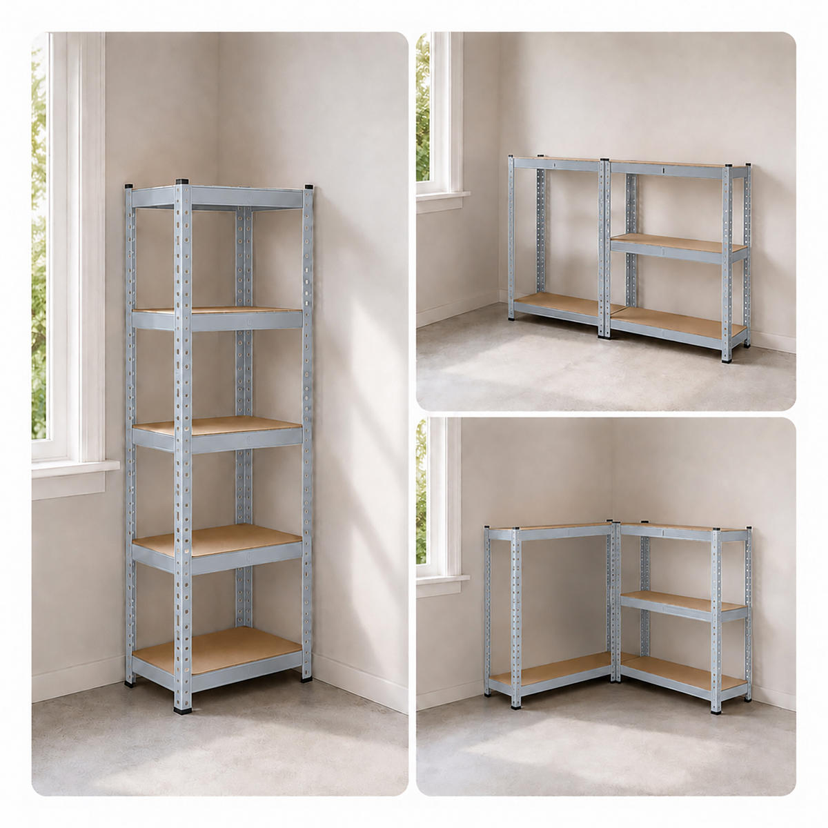 RAFT Gri 5-niveluri - multicolor, material plastic/compozit lemnos (120/200/40cm) - Relaxdays