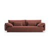 SOFA Torino aus Samt cuoio 4 Sitzplätze - Kastanienfarben, Textil (250/83/103cm) - Micadoni