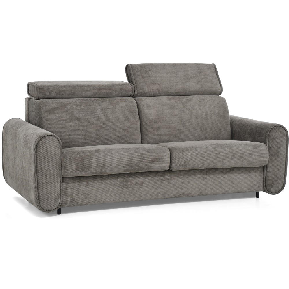 SCHLAFSOFA Pavarti mit italienischem Gestell, 160x195, Braun - Schwarz/Braun, Holzwerkstoff/Textil (214/88/100cm) - Beautysofa