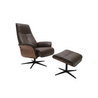 RELAXSESSEL FERREIRA Anthrazit Lederfaserstoff Relaxfunktion - Anthrazit/Schwarz, Leder/Metall (78/106/84cm) - KAWOLA