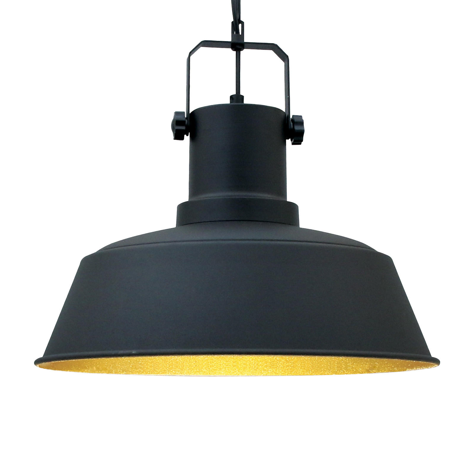 PENDELLEUCHTE Orema 41/35 cm - Goldfarben/Schwarz, Metall (41/35cm) - Bamyum