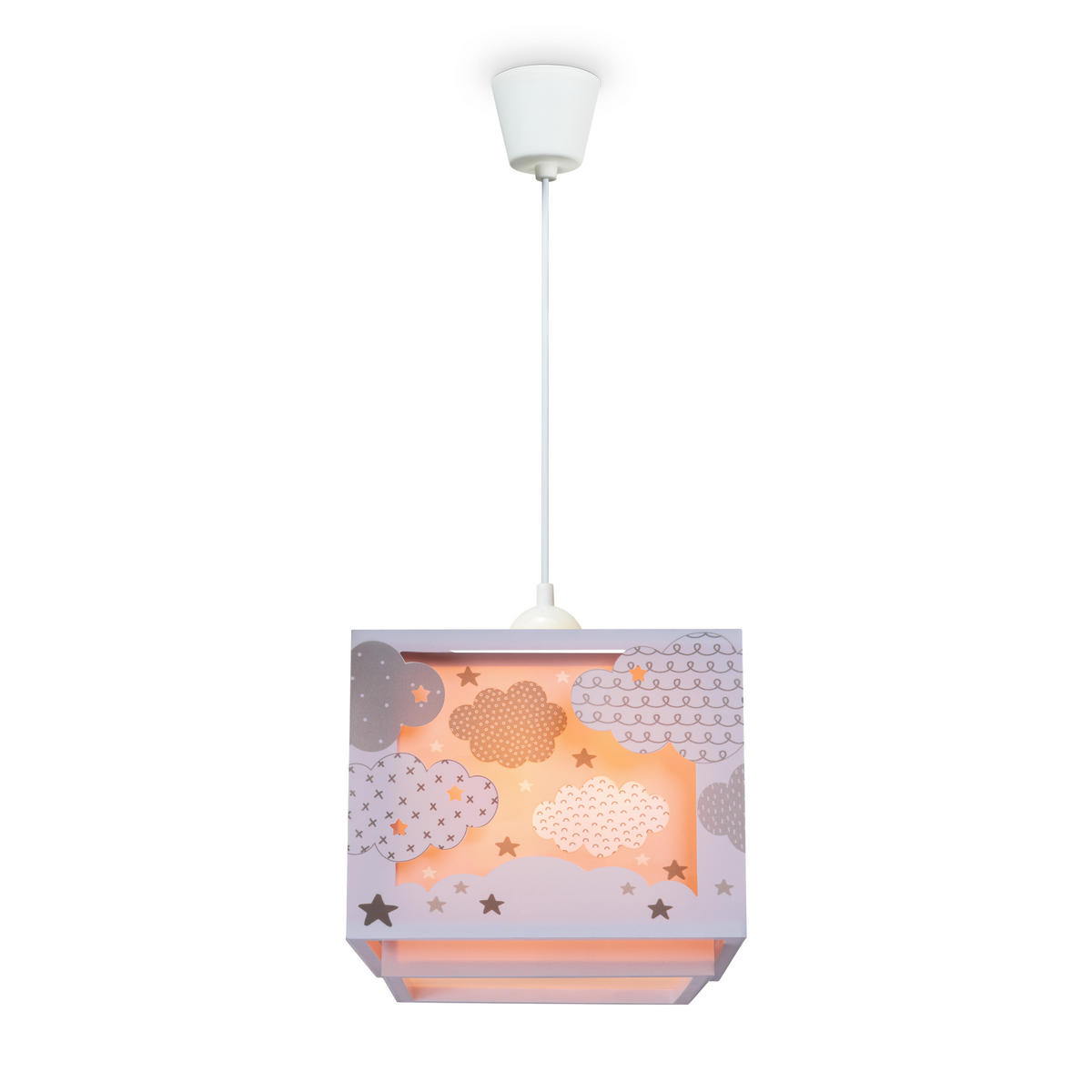 PENDELLEUCHTE Greta Pd Cloud - Weiß, Kunststoff (24/24/24.5cm) - Paco Home