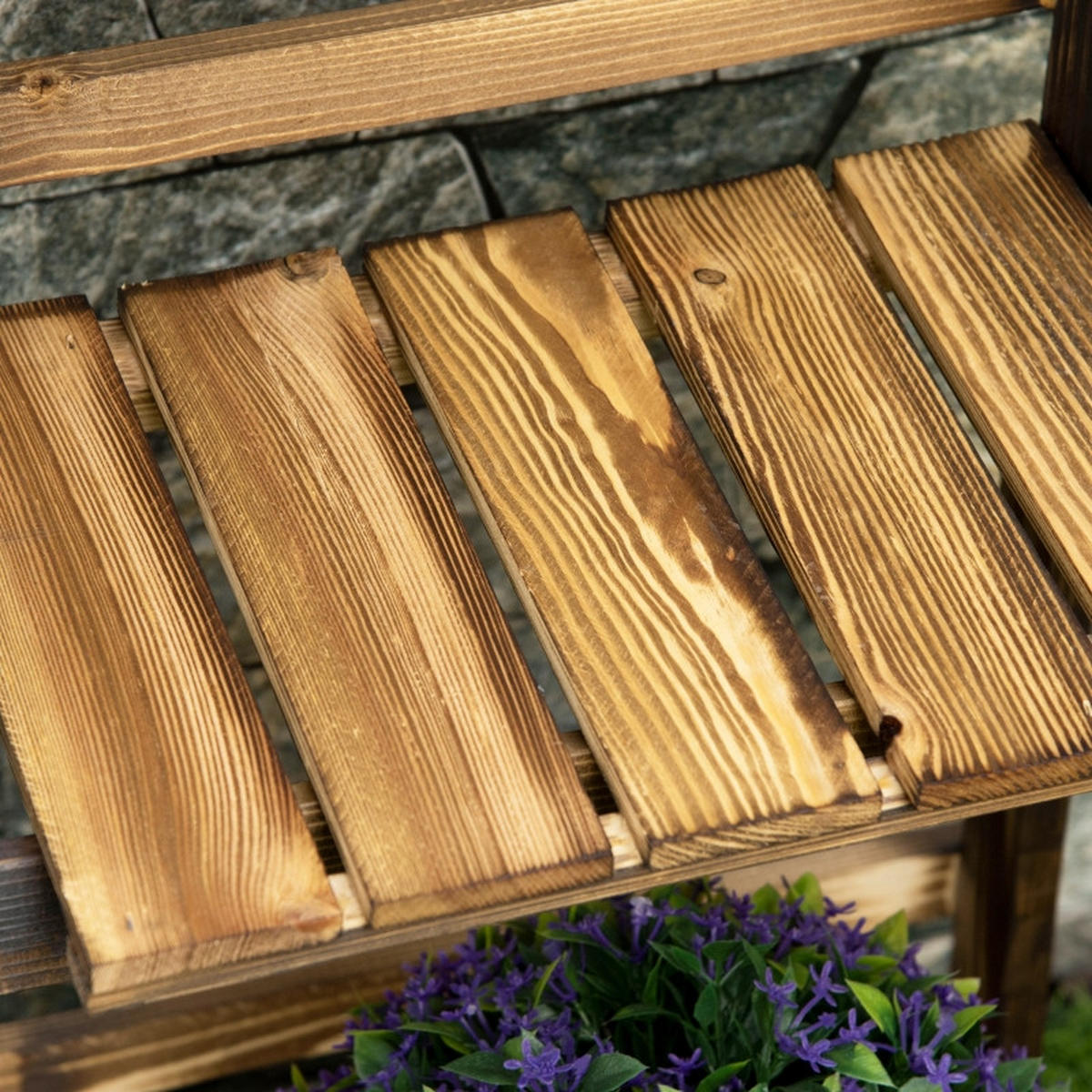 PFLANZENSTÄNDER 3-Etagen , klappbarer 93 cm , Dunkelbraun - Braun, Holz (37/93/40cm) - Kaket