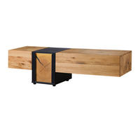LOWBOARD Wildeiche 170x52x52 natur geölt/lackiert KITZBÜHEL #112 - Braun, Holz (170/52/52cm) - Massivmoebel24