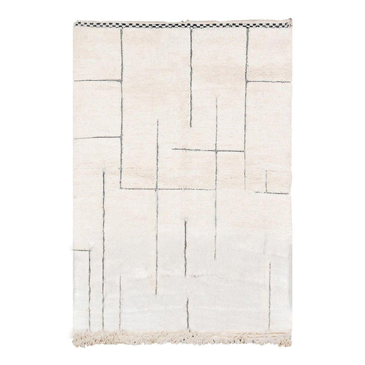 BERBERTEPPICH marokkanisch schwarz weiß Elbadi beige - Beige, Naturmaterialien (250/350cm) - AFK Living