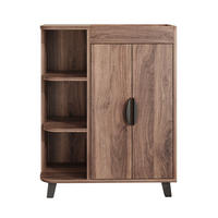 SCHUHSCHRANK DE-37704 80/32/99 cm mit Doppeltüren Nussbaum - Walnussfarben, Holzwerkstoff (80/99/32cm) - ComfortXL