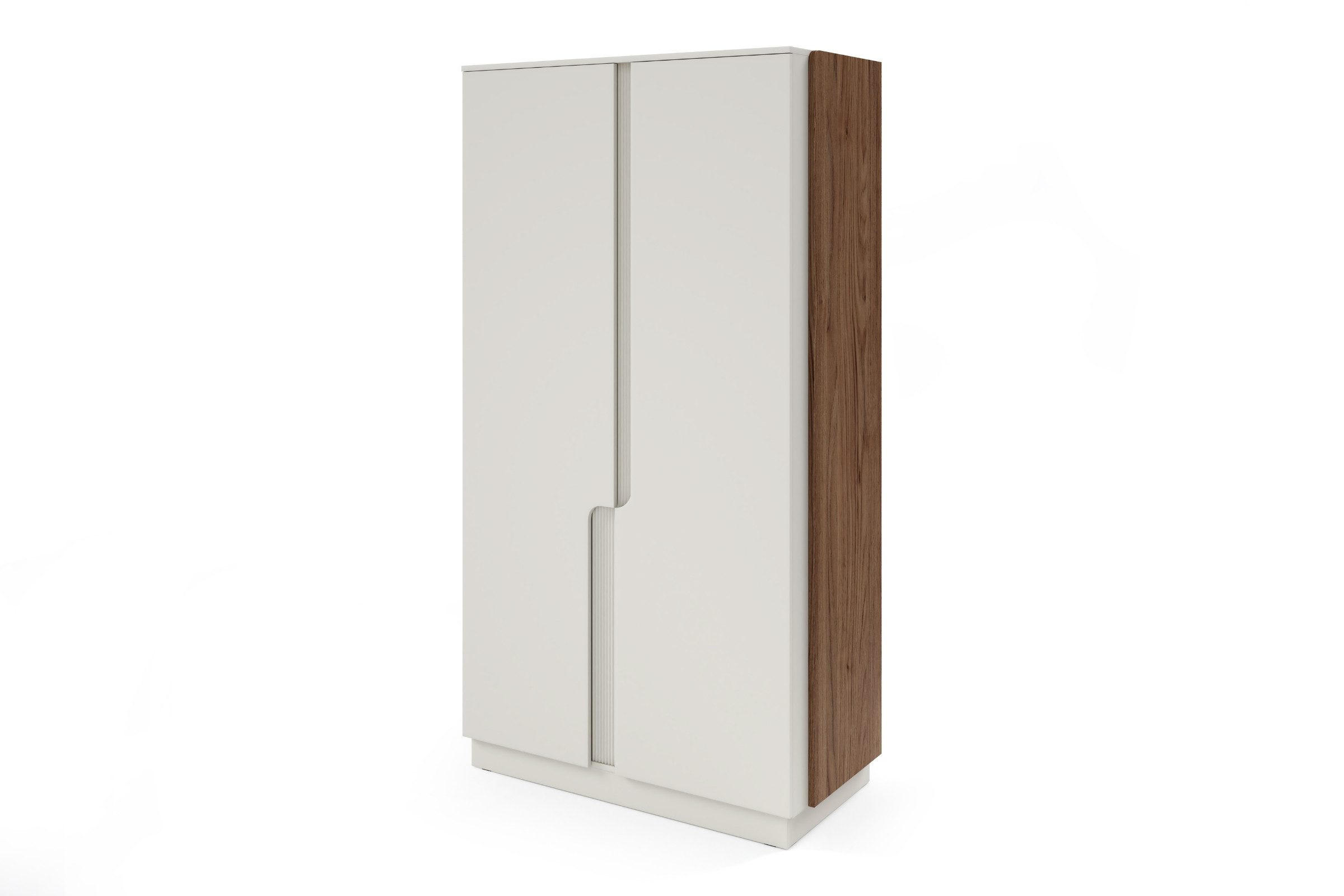 KLEIDERSCHRANK PAURO 01 103/195/52 cm in Walnuss Alba / Kaschmir - Kaschmir/Walnussfarben, Holzwerkstoff (103/195/52cm) - Deine Möbel 24