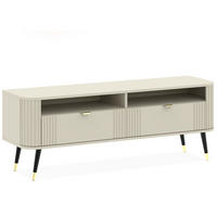 TV-SCHRANK PURA, Cremefarbig - Creme/Schwarz, Holzwerkstoff/Metall (138/53/40cm) - KONSIMO®