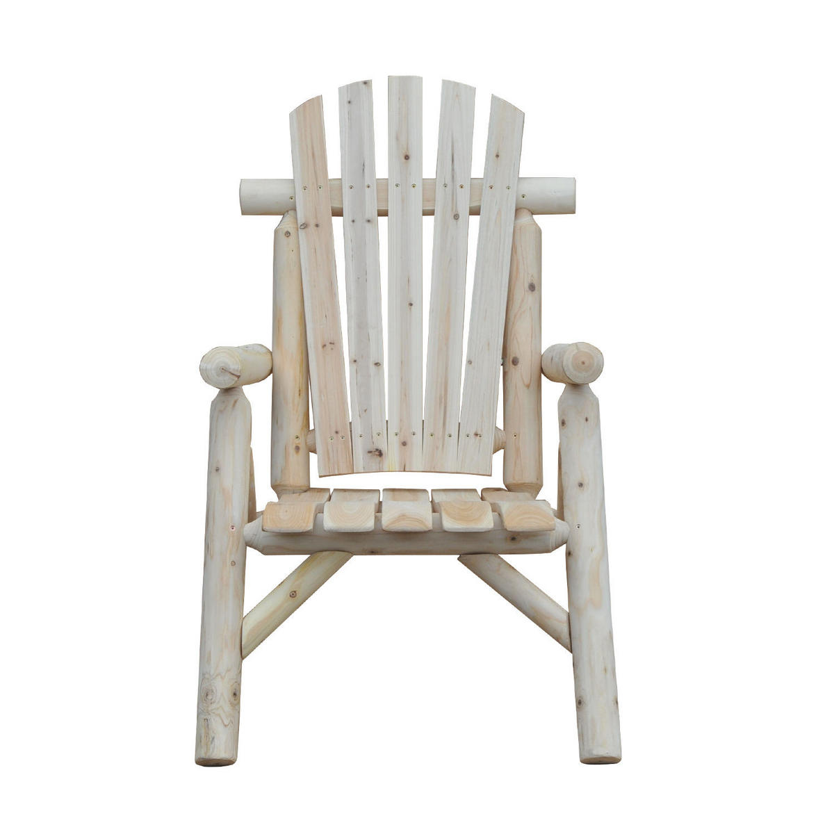 ADIRONDACK-GARTENSTUHL DE-08308 wetterfest mit hoher Rückenlehne und Armlehnen Natur - Naturfarben, Holz (68/101/83cm) - ComfortXL