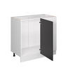 ECKUNTERSCHRANK R-Line Anthrazit Landhaus 86 cm, AP Anthrazit - Dunkelgrau/Anthrazit, Holzwerkstoff (86/81.6/60cm) - Vicco