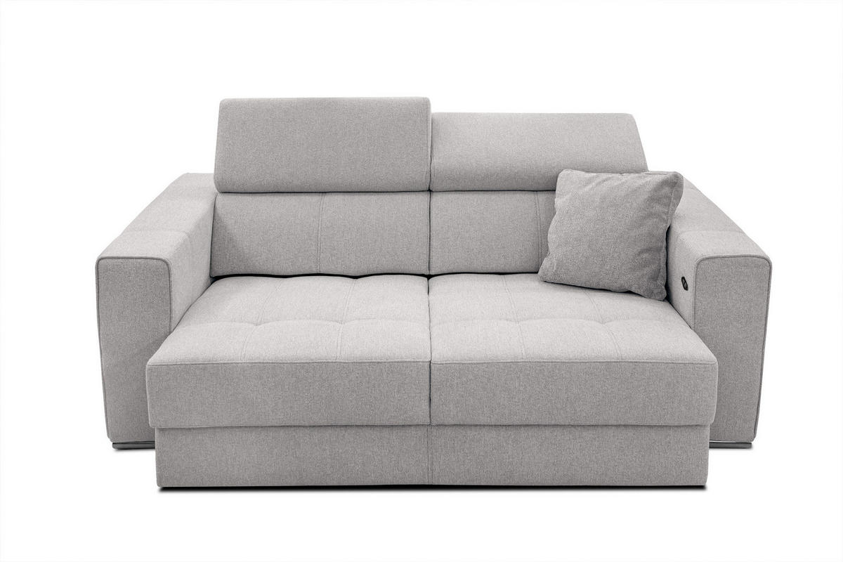 SOFA QUARTZ 3-Sitzer mit Ausziehsitz, creme - Creme, Holzwerkstoff/Textil (202/80/102cm) - Courtois Laville