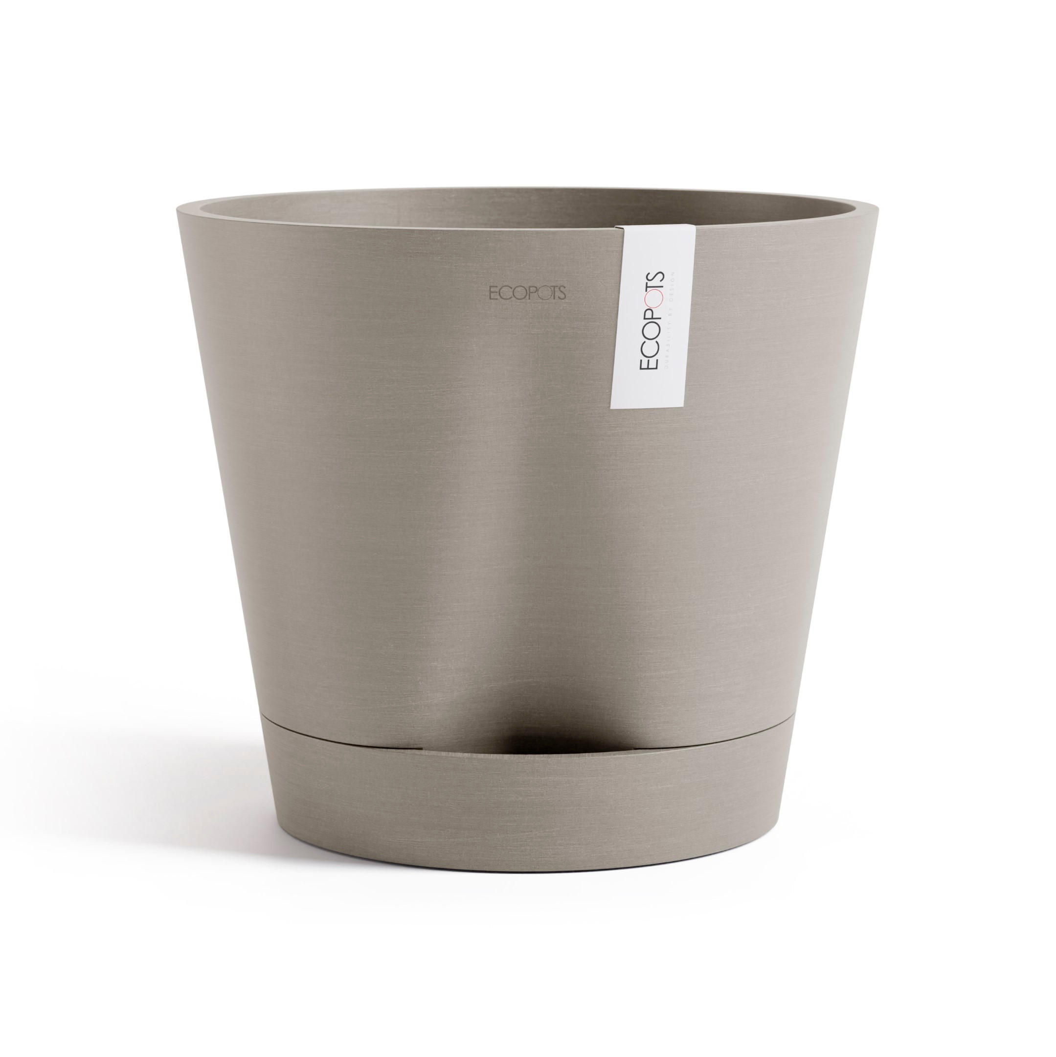 BLUMENTOPF Venice 30/27,5 cm Taupe - Taupe, Kunststoff (30/27.5cm) - Ecopots
