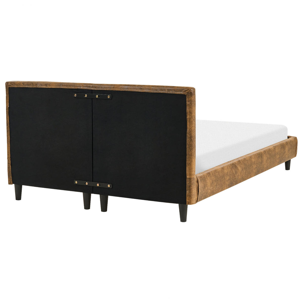 POLSTERBETT 140/200cm Braun Fitou - Braun, Textil (140/200cm) - Beliani