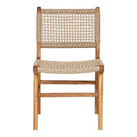 GARTENSTUHL - 2er-Set - Braun - Rattan - Massivholz - 50 x 90 x 56 cm - Braun, Naturmaterialien/Holz (50/90/56cm) - home24