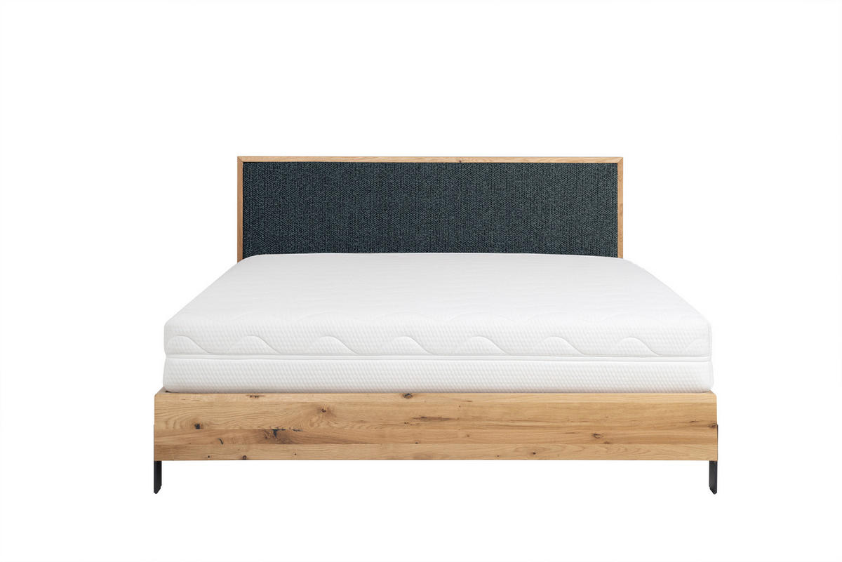 POLSTERBETT mit Matratze PRATO, Dunkelblau, 180x200 cm - Dunkelblau, Textil (180/200cm) - KS Home Concept