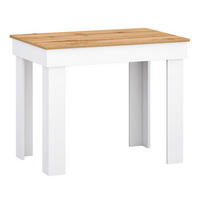 ESSTISCH Cassie weiß / Eiche Gold Craft 90 / 60 / 73cm - Eichefarben/Weiß, Holz/Holzwerkstoff (60/90/73cm) - Feldmann-Wohnen