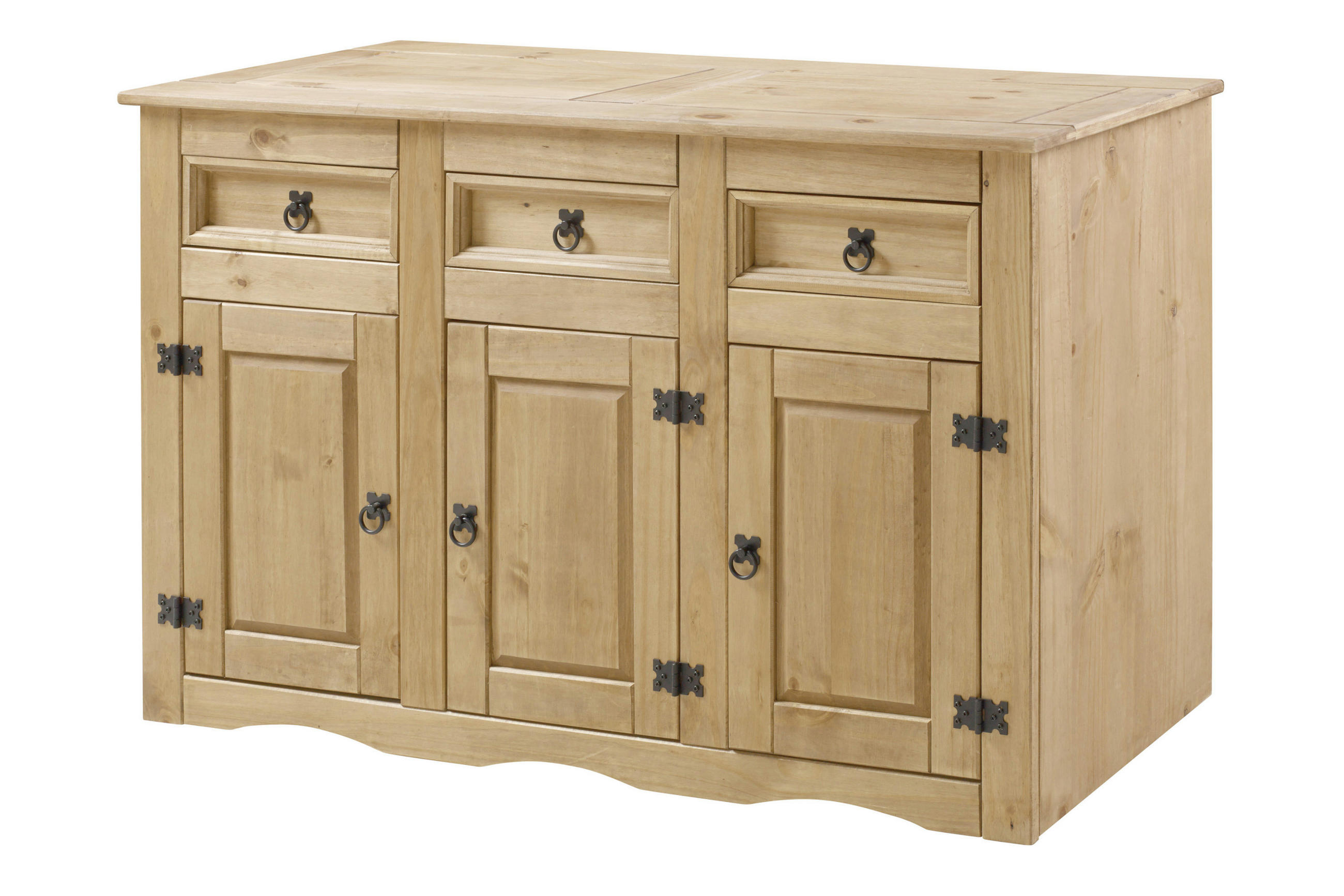 SIDEBOARD MEXICO - Beige/Naturfarben, Holz (132/84/44cm) - SAM