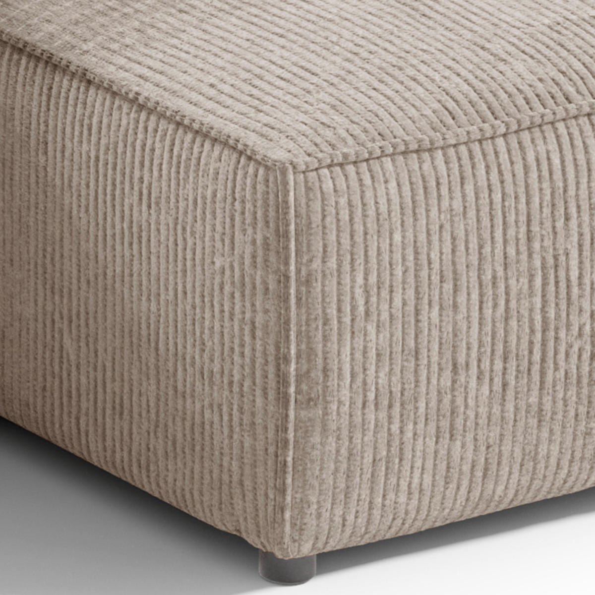 ECKSOFA Isaac 3 Sitzplätze Taupe - Taupe, Holz (257/148cm) - Petits-meubles