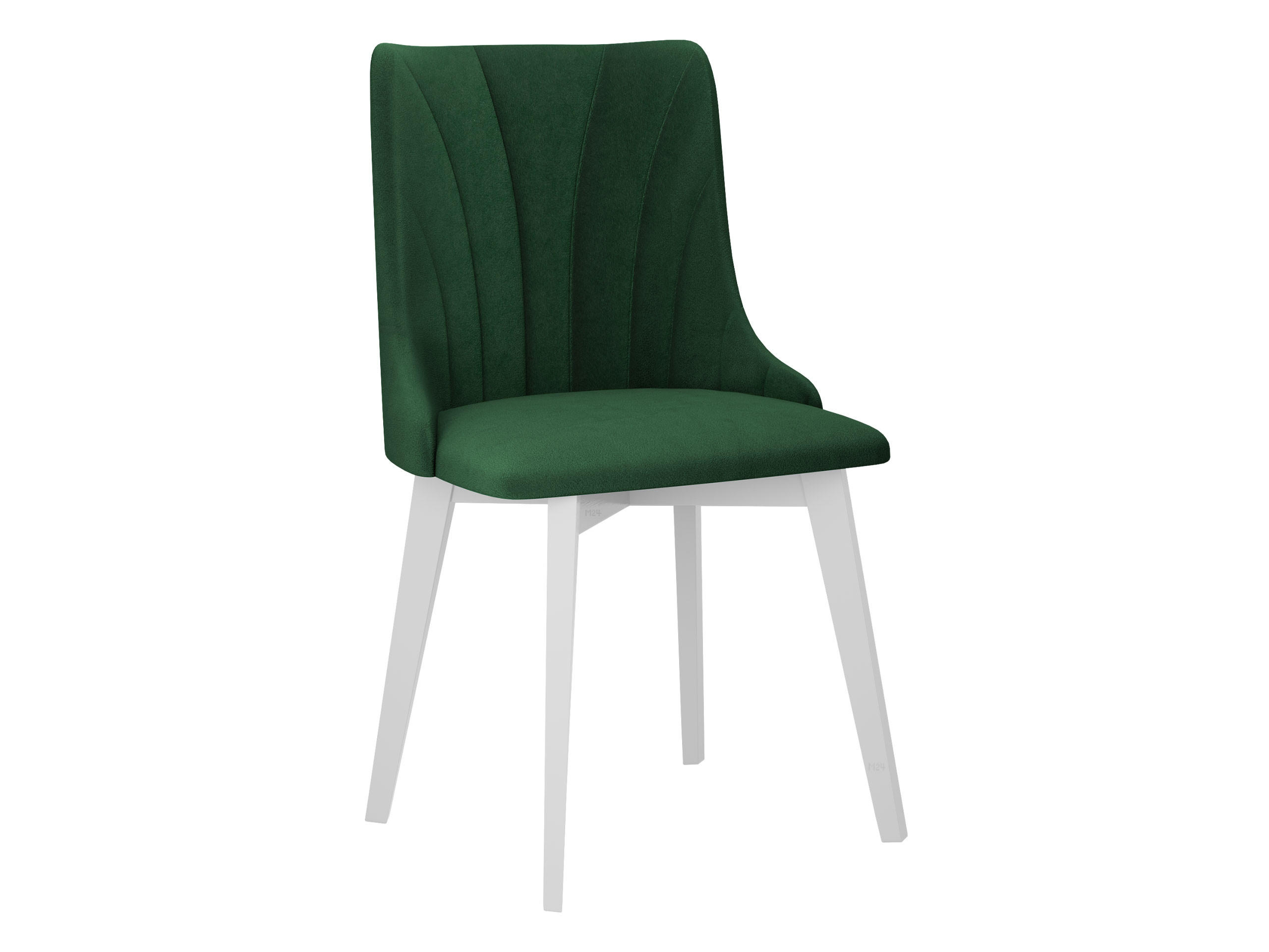 ESSZIMMERSTUHL Monti V Pik Muschel - Weiß/Grün, Holz/Textil (48/83/53cm) - MIRJAN24