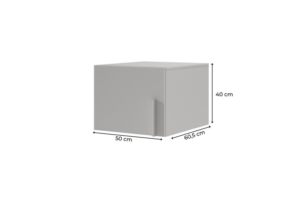 AUFSATZSCHRANK BRISSO BRN5 50/40/60,5 cm in Platingrau - Grau, Holzwerkstoff (50/40/61cm) - Deine Möbel 24