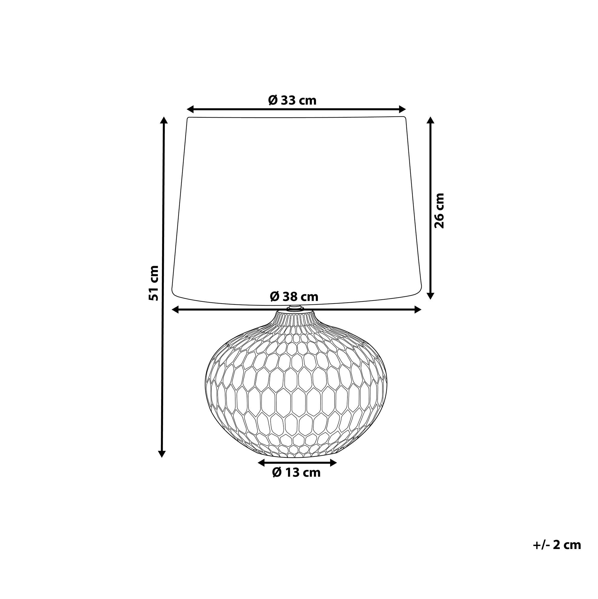Thumbnail - Beliani Tischlampe, Gold, Keramik, 38x51x38 cm, Lampen & Leuchten, Innenbeleuchtung, Tischlampen, Tischlampen