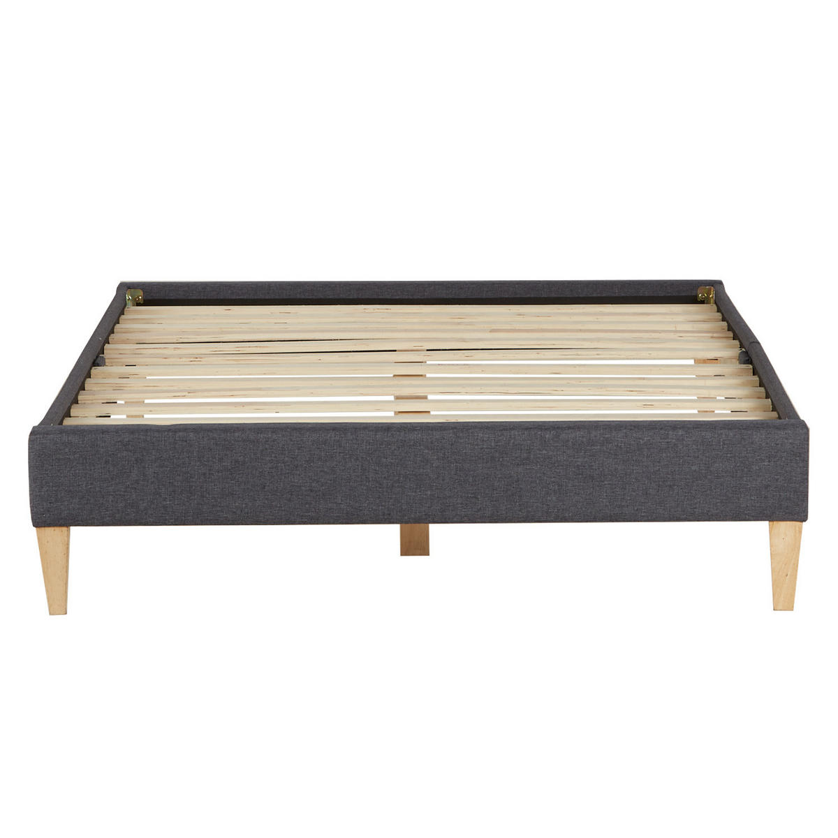 POLSTERBETT mit Lattenrost 140/200 cm in Grau - Grau, Textil (140/200cm) - Homestyle4u