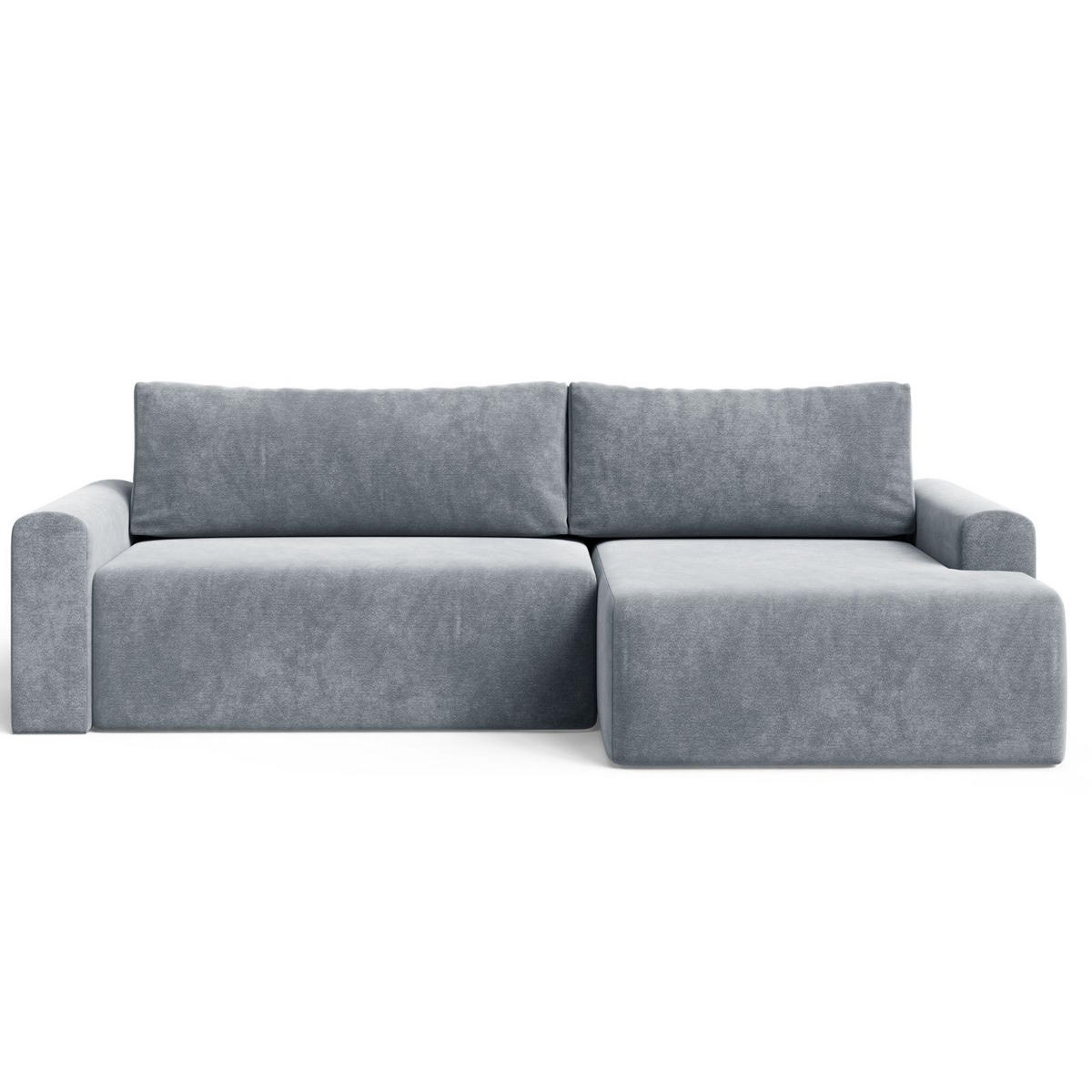 ECKSOFA MILO LARGE mit Schlaffunktion, Bettkasten und Cordbezug, Rechts - VIBE 95 - Dunkelgrau, Holz (270/142cm) - Dekori_Interiors