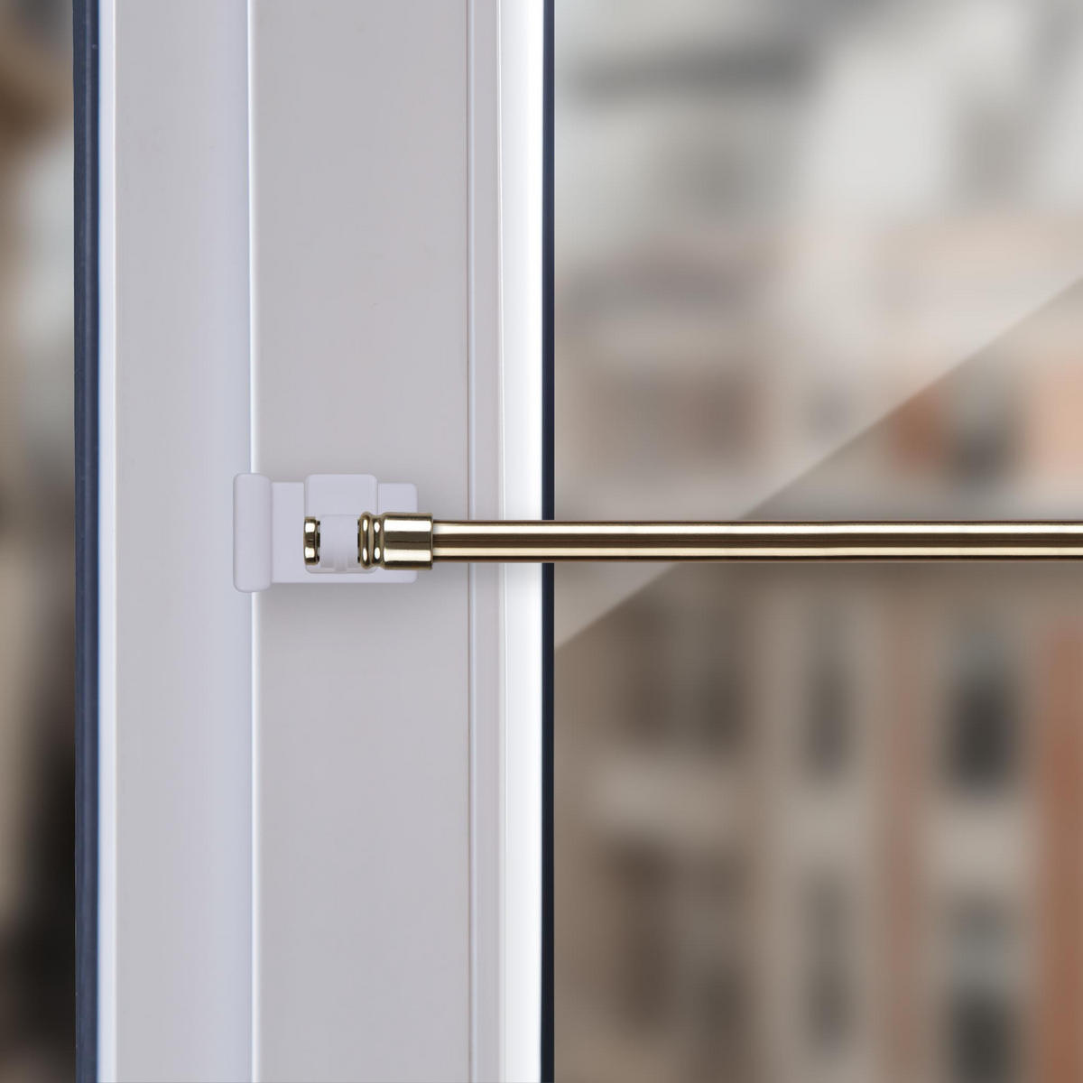 GARDINENSTANGE Gold Messing 125-225 cm inkl. Klemmträger - Goldfarben, Metall (125cm) - Bestlivings