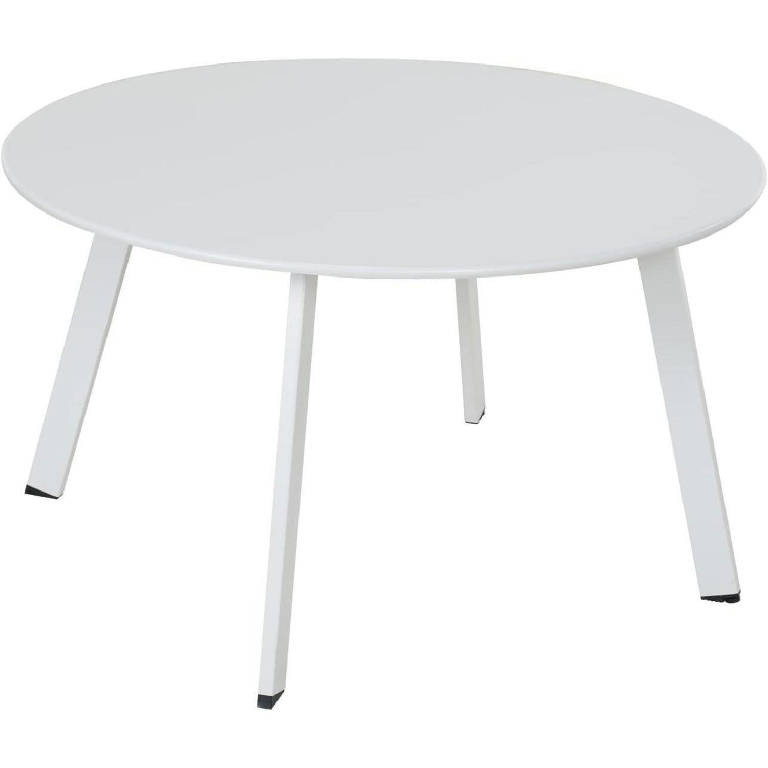 BEISTELLTISCH Outdoor Weiß - Weiß, Metall (70/70/40cm)