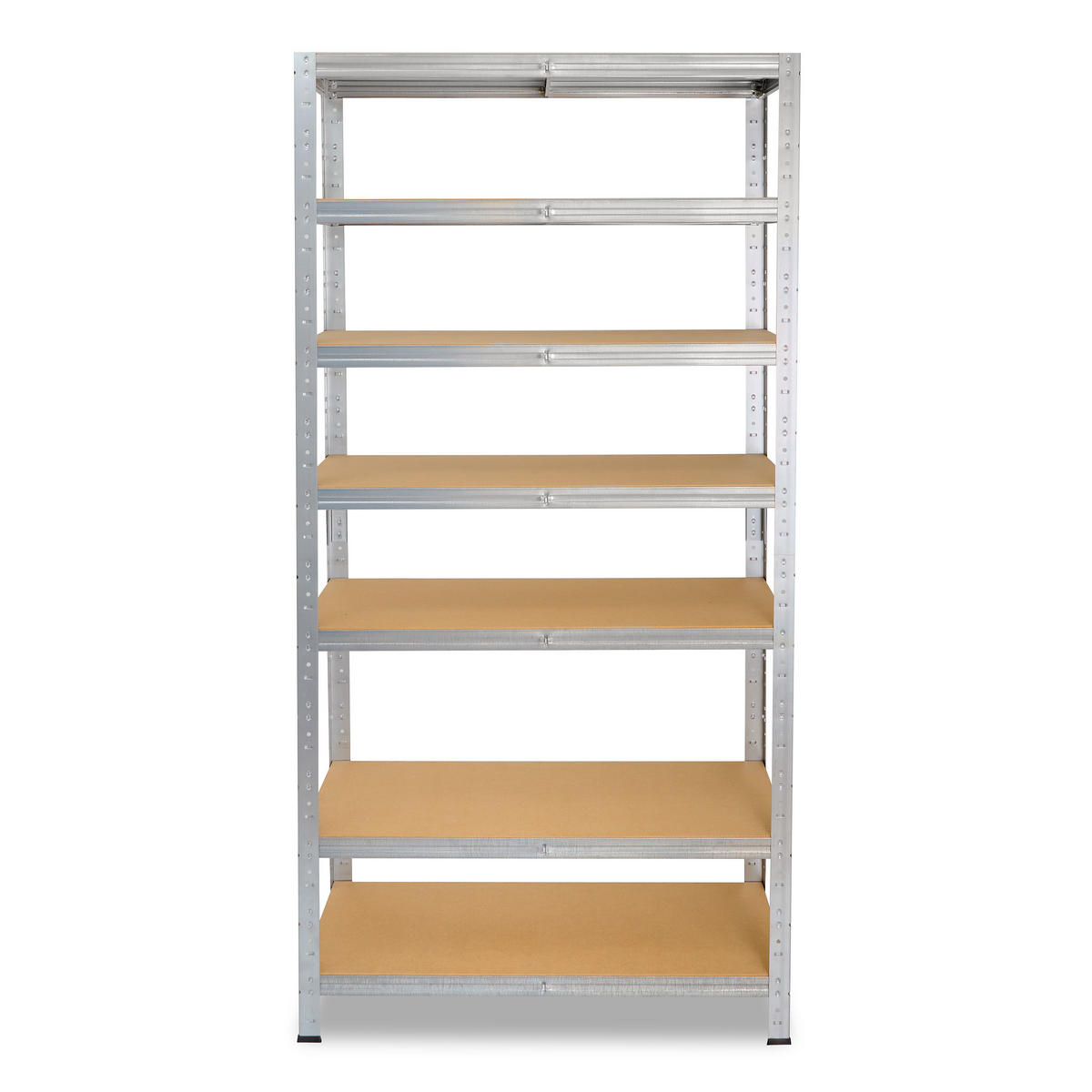 SCHWERLASTREGAL HOME 230x45x40 cm in verzinkt mit 7 Böden und 125 kg Traglast pro Boden - Silberfarben, Metall (45/230/40cm) - shelfplaza