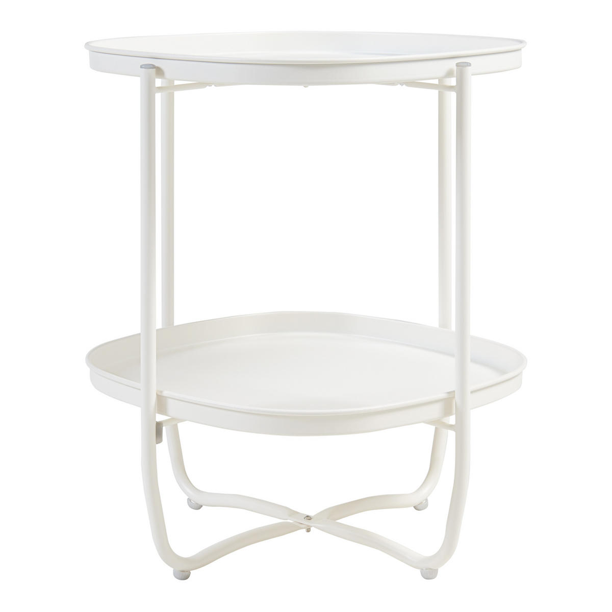 TABLETTTISCH Sandefjord - Weiß, Metall (46/46/57.5cm) - [en.casa]