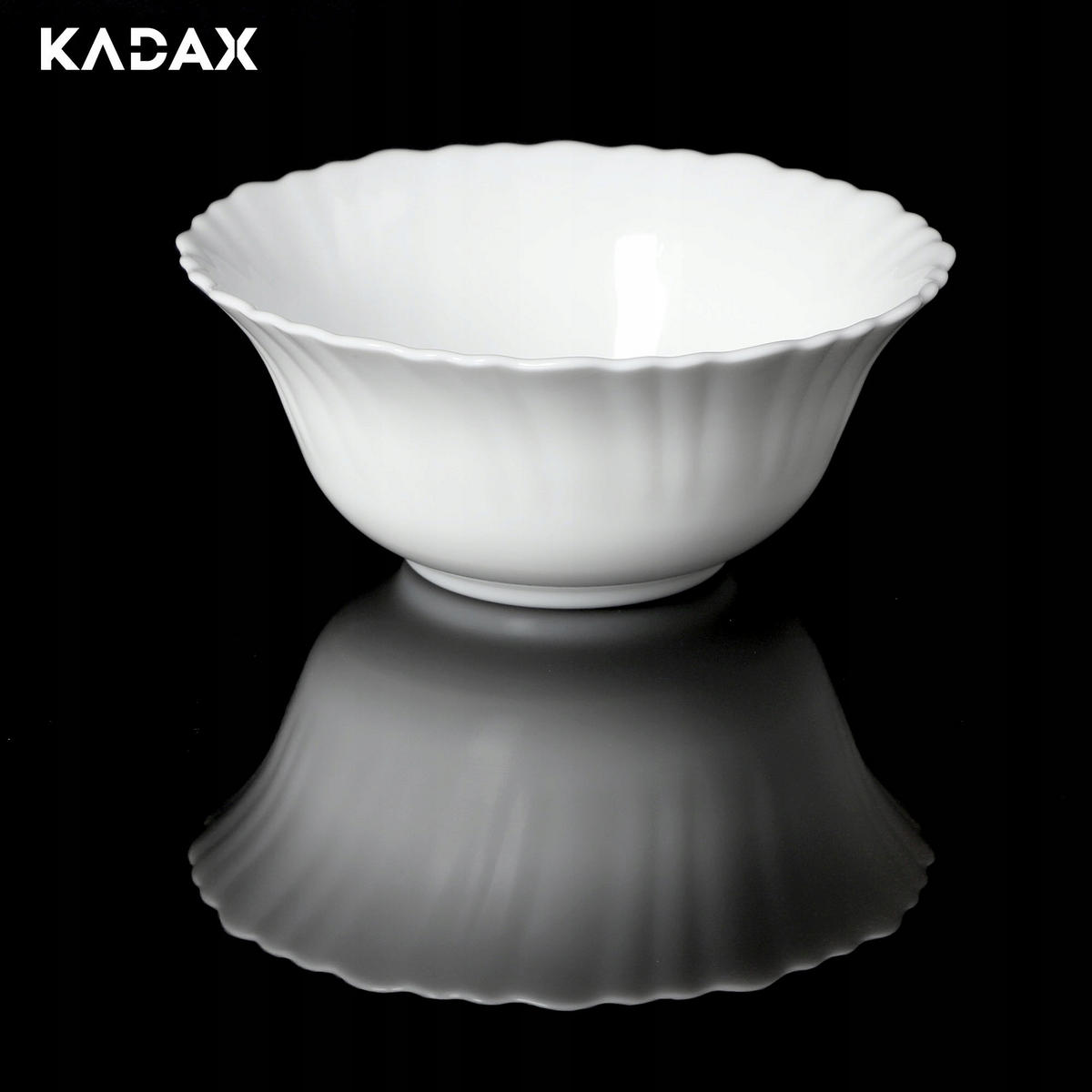 SALATSCHÜSSEL aus Glas, 13 x 5 cm, Weiß - Weiß, Glas (13cm) - KADAX