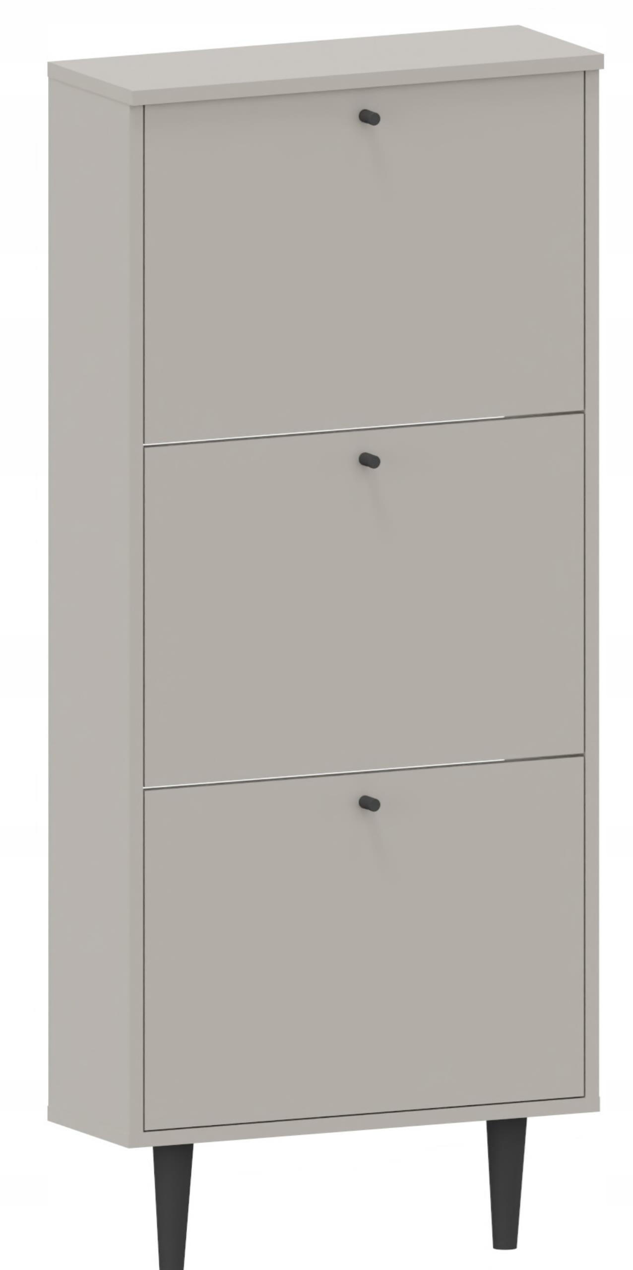 SCHUHSCHRANK Dotti 530 Kaschmir 55/21/129 cm Wandmontage - Kaschmir, Holzwerkstoff (55/129/21cm) - Matkam Möbel
