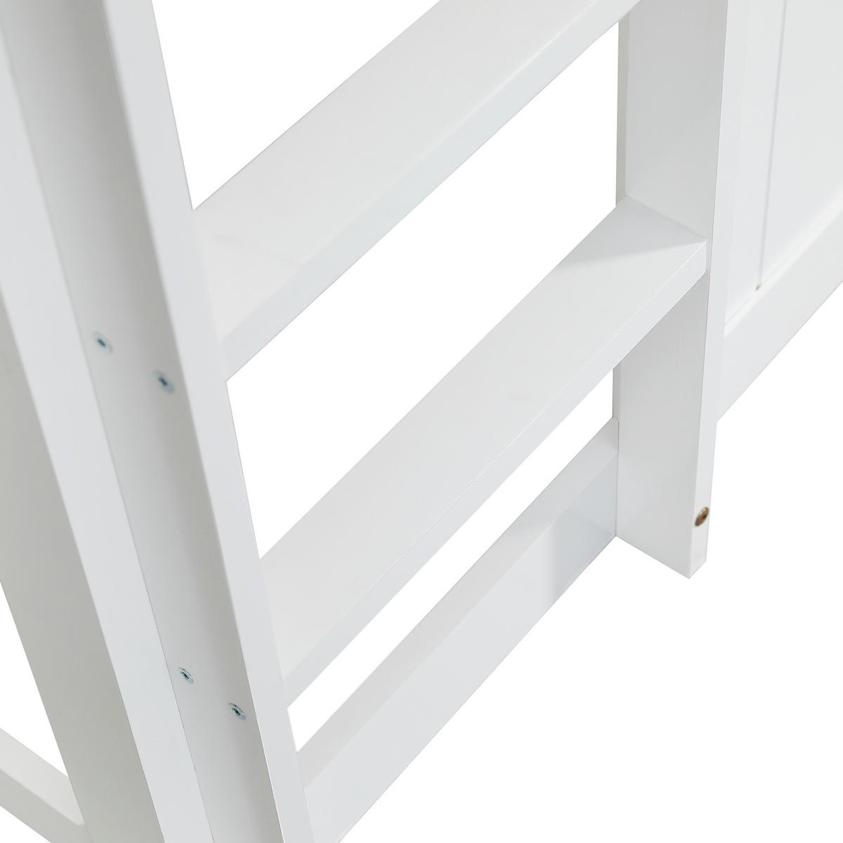 ETAGENBETT mit Treppe 90x200 cm Kiefer/MDF Weiß - Weiß, Holz (90/200cm) - Meubliv