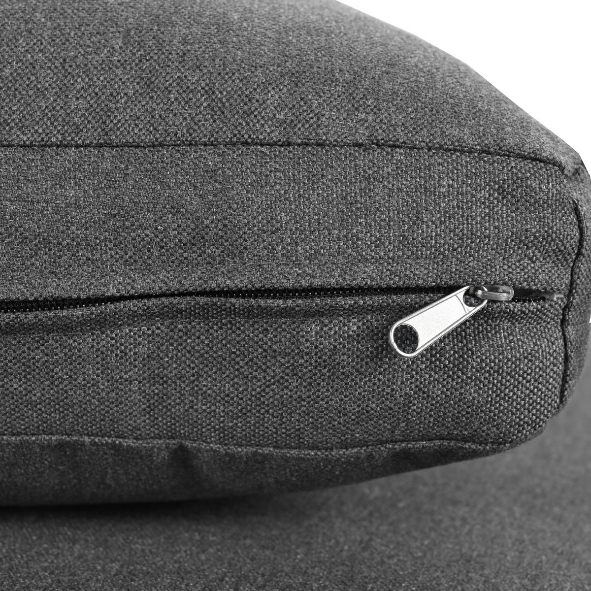 LOUNGESET 5er Grau Eck Mit Beistelltisch & Couchtisch - Grau, Metall - FLIEKS