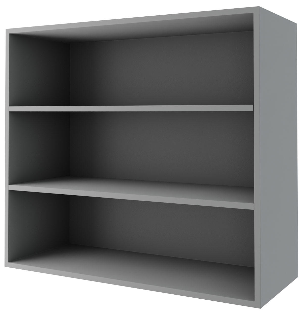 KÜCHENHÄNGESCHRANK Kvantum W3/90 Graphit Matt / Grau Matt 90 / 32,5 / 72cm - Graphitfarben/Grau, Holz/Holzwerkstoff (90/72/32.5cm) - Feldmann-Wohnen