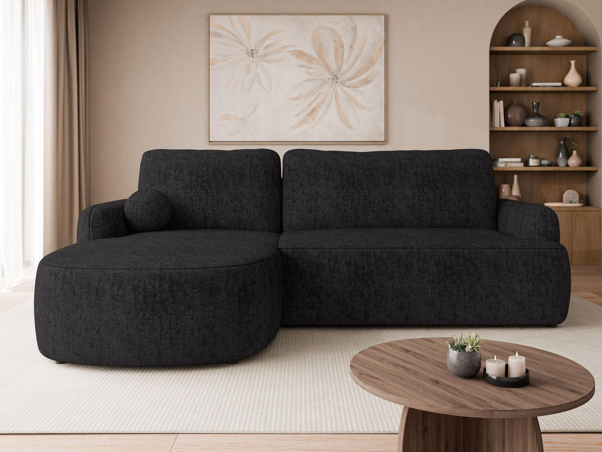 COLTAR Loridu Premium, Stanga - negru, material plastic/material textil (250/174cm) - MIRJAN24