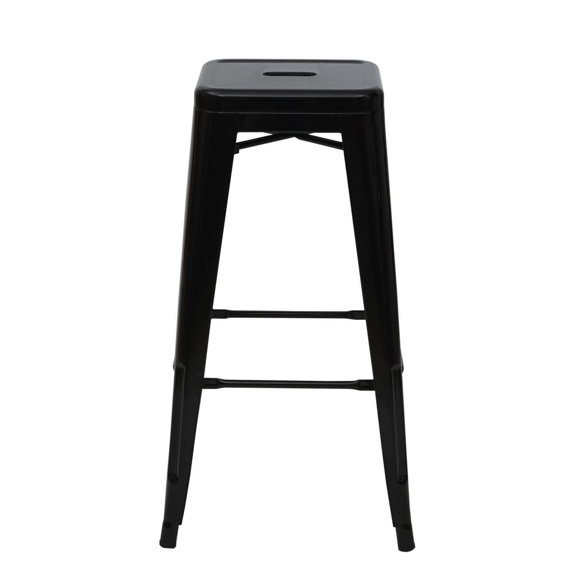 BARHOCKER METALL Schwarz 4er-Set - Schwarz, Metall (43/77/43cm) - Jamb