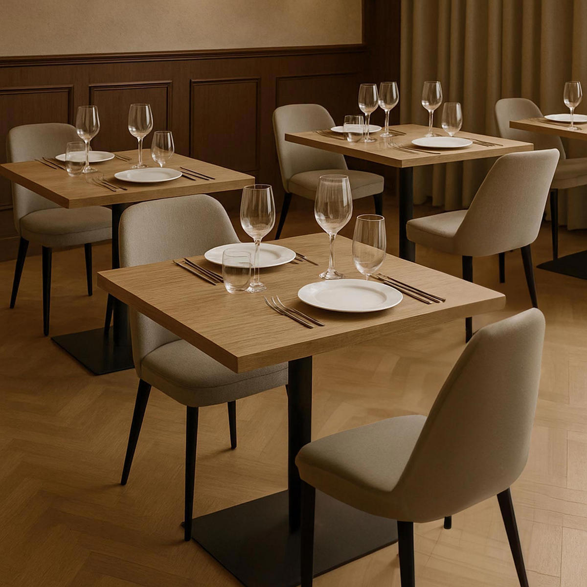 BISTROTISCH eckig Braun - Braun, Holz (80/80/75cm) - MCW
