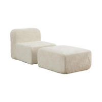SESSEL DE-35117 mit Ottoman Beige - Beige, Textil (182.5/73/76.5cm) - ComfortXL