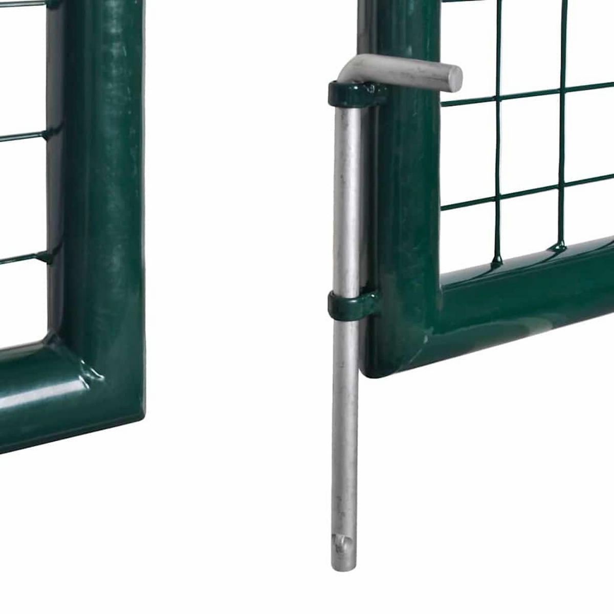 ZAUNTOR Stahl 300/125 Cm Grün - Dunkelgrün, Metall (310/175cm) - vidaXL