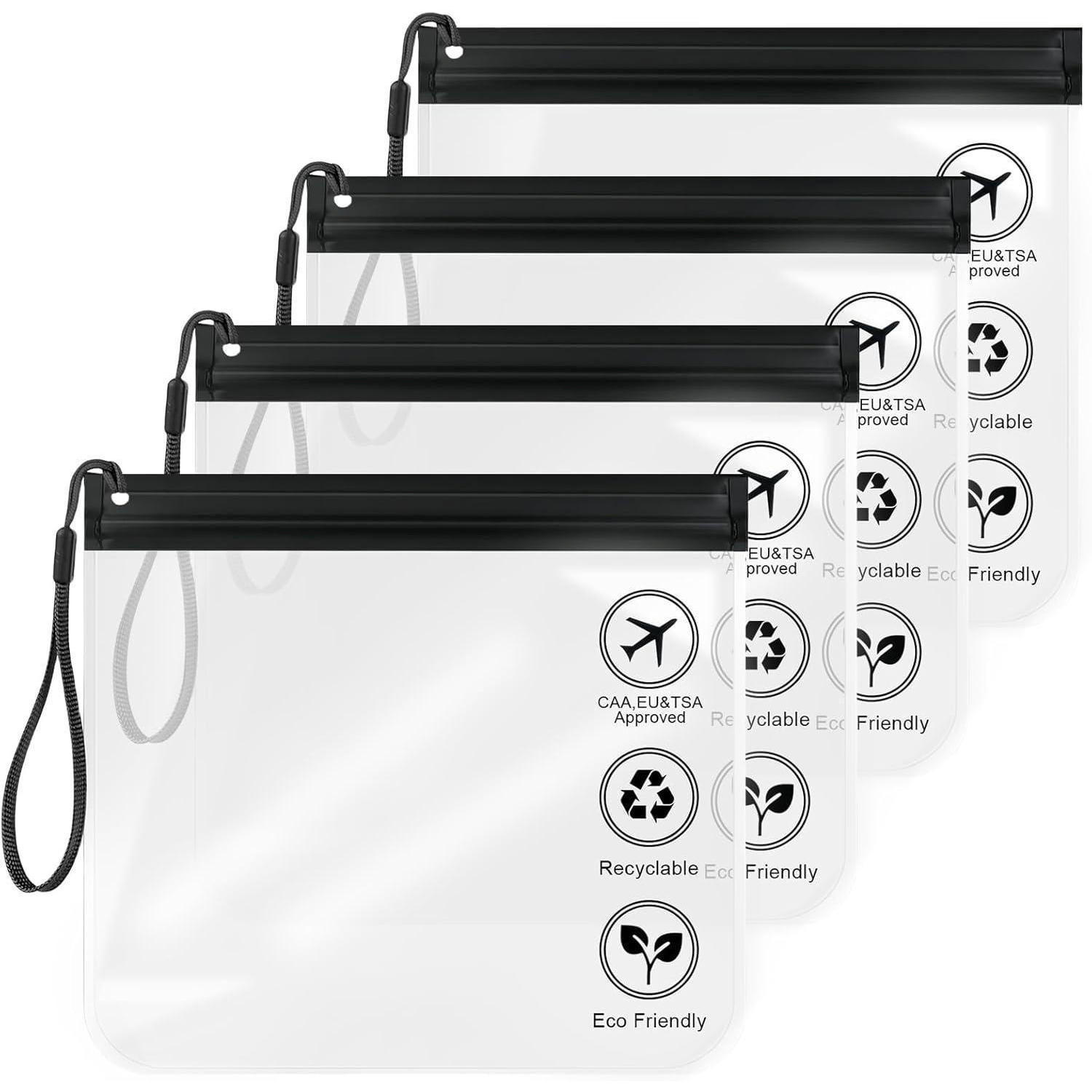KULTURBEUTEL 4-teiliges Set 20 x 20 cm Transparent - Transparent, Kunststoff (20/1.1/20cm)